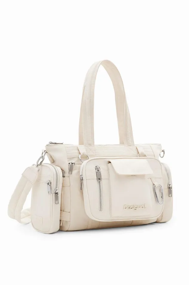 Bags Women Desigual Voyager S Multiposition Handbag White