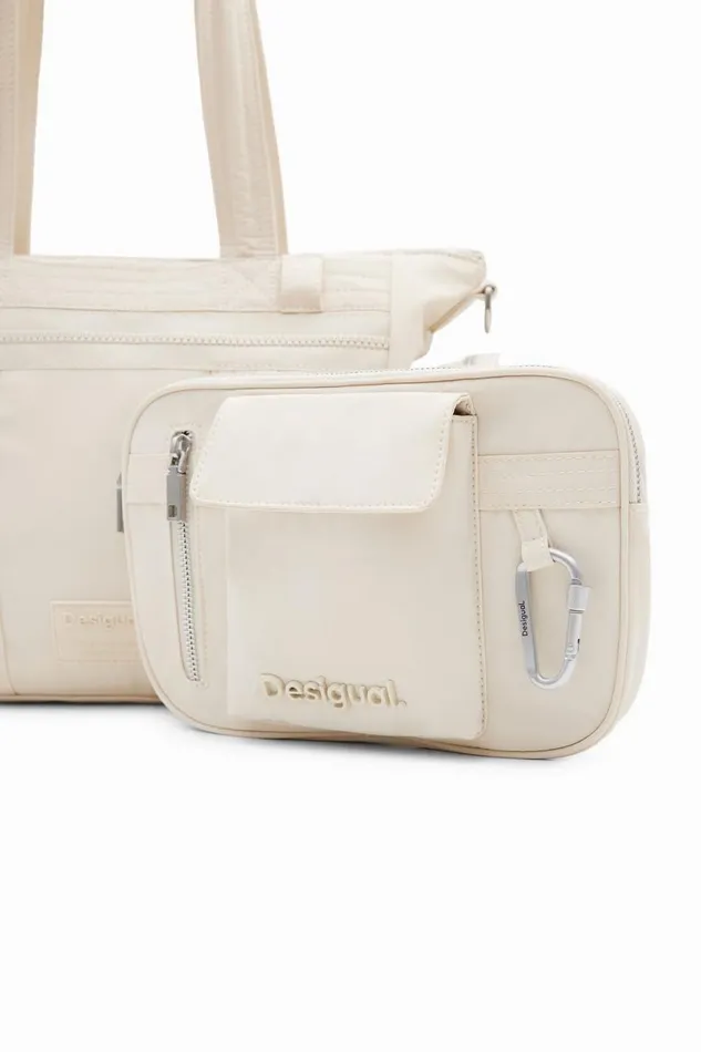 Bags Women Desigual Voyager S Multiposition Handbag White