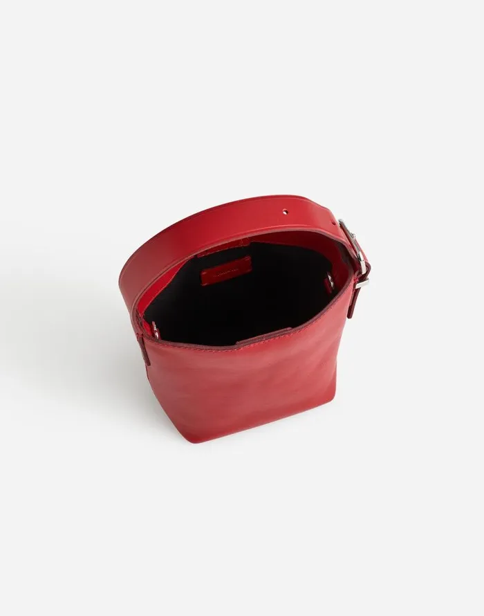 Bags Women Madewell The Essential Micro Bucket Tote Bright Ember