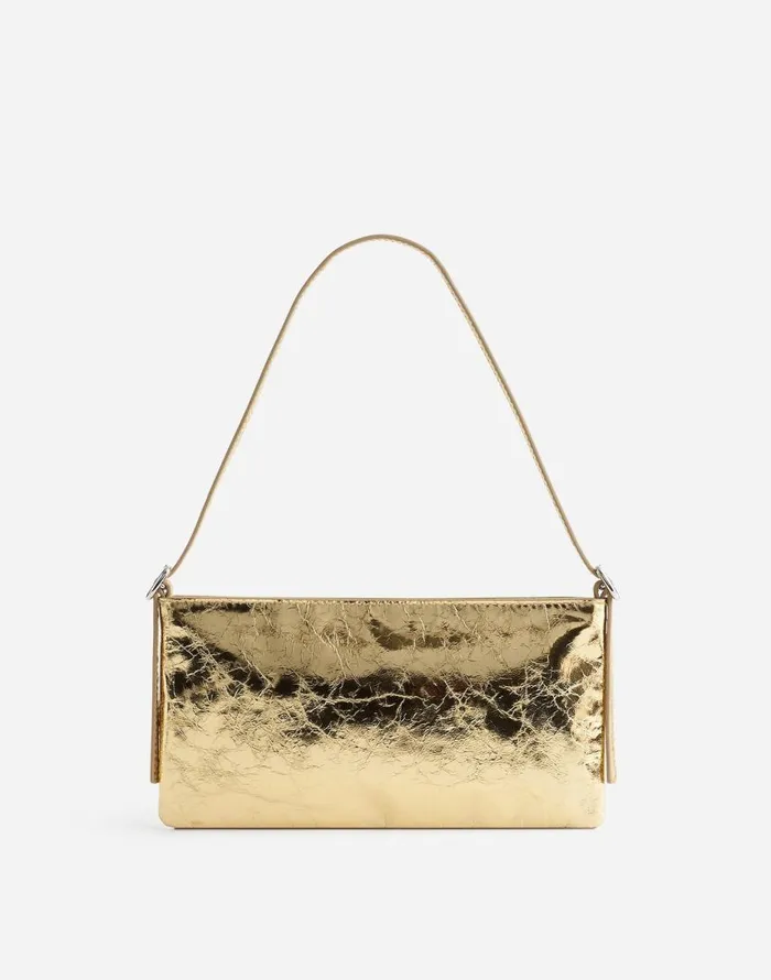 Bags Women Madewell The SculpturalBuckle Mini Shoulder Bag Gold Metallic