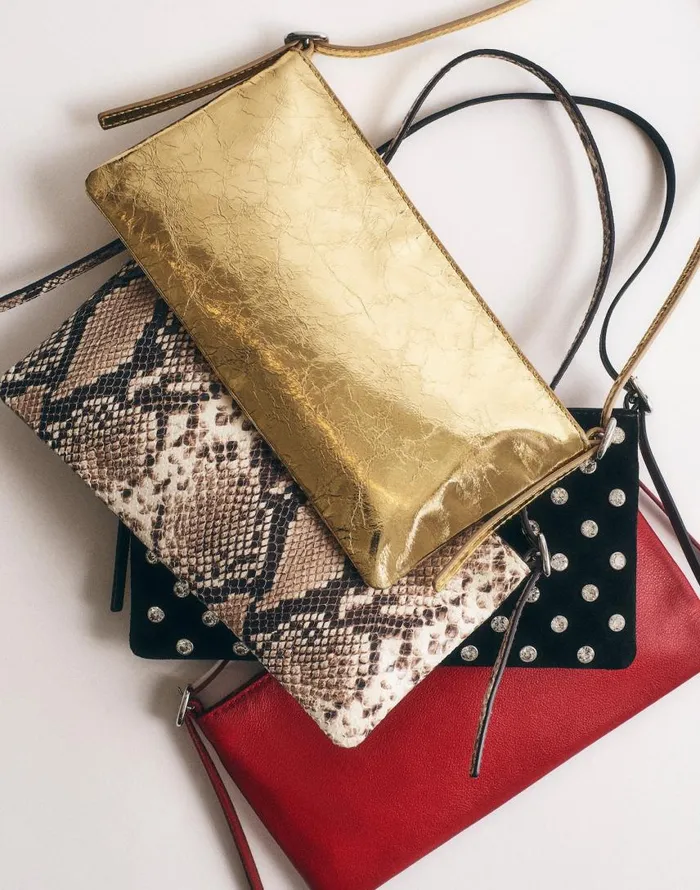 Bags Women Madewell The SculpturalBuckle Mini Shoulder Bag Gold Metallic