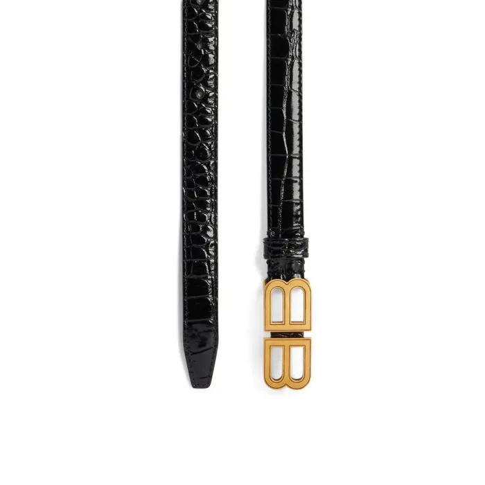 Balenciaga Belts Women Women039s Bb Hourglass Thin Belt In Black Black