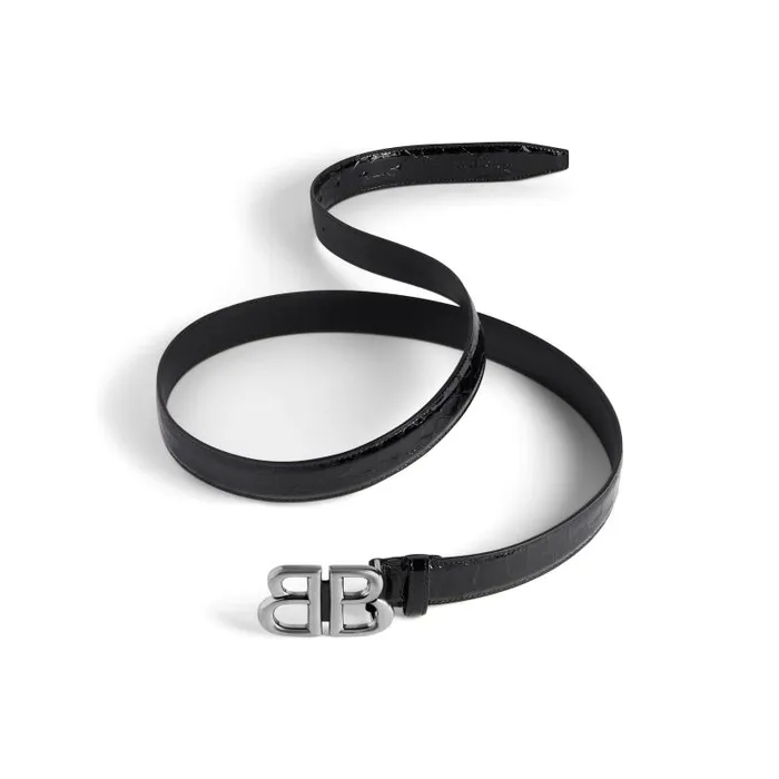 Balenciaga Belts Women Women039s Monaco Belt Crocodile Embossed In Black Black Balenciaga Belts Women Women039s Monaco Belt Crocodile Embossed In Black Black