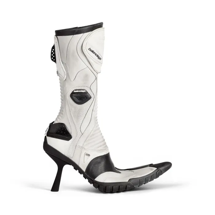 Balenciaga Boots and Ankle Boots Women Women039s Biker 90mm Bootie In Whitebeige Black Whitebeige Black Balenciaga Boots and Ankle Boots Women Women039s Biker 90mm Bootie In Whitebeige Black Whitebeige Black
