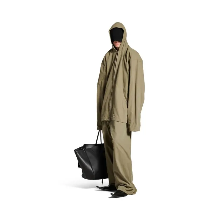 Balenciaga Coats and Jackets Men Men039s Hooded Zipup Jacket In Green Green