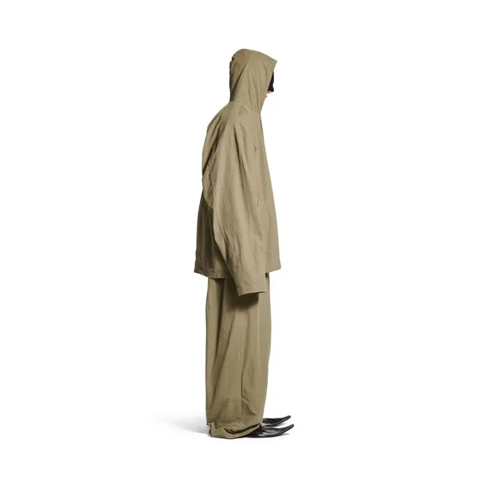 Balenciaga Coats and Jackets Men Men039s Hooded Zipup Jacket In Green Green