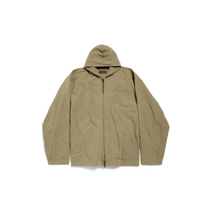 Balenciaga Coats and Jackets Men Men039s Hooded Zipup Jacket In Green Green