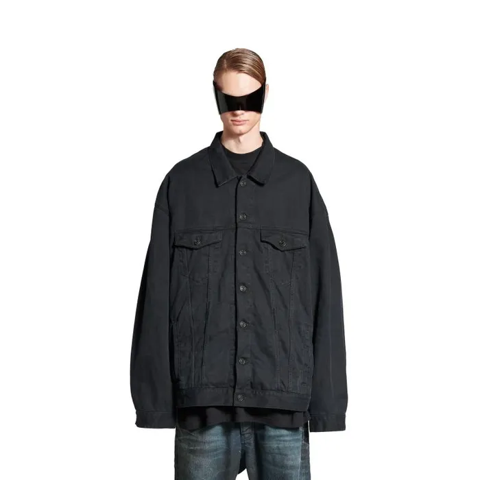Balenciaga Coats and Jackets Men Men039s Oversized Jacket In Black Black Balenciaga Coats and Jackets Men Men039s Oversized Jacket In Black Black