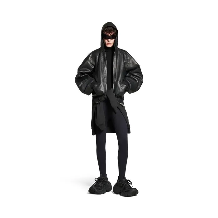 Balenciaga Coats and Jackets WomenMen Lined Zipup Hoodie Large Fit In Black Black Balenciaga Coats and Jackets WomenMen Lined Zipup Hoodie Large Fit In Black Black