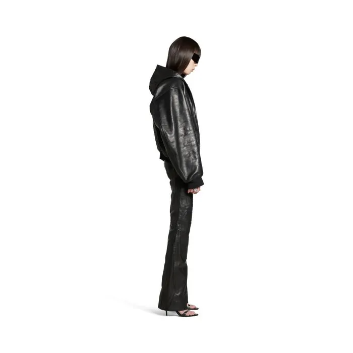 Balenciaga Coats and Jackets WomenMen Lined Zipup Hoodie Large Fit In Black Black Balenciaga Coats and Jackets WomenMen Lined Zipup Hoodie Large Fit In Black Black