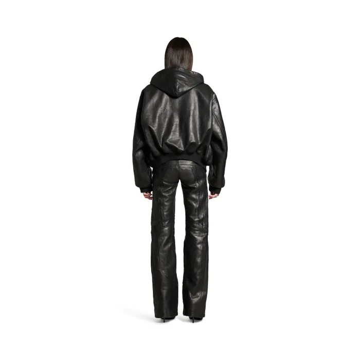 Balenciaga Coats and Jackets WomenMen Lined Zipup Hoodie Large Fit In Black Black Balenciaga Coats and Jackets WomenMen Lined Zipup Hoodie Large Fit In Black Black
