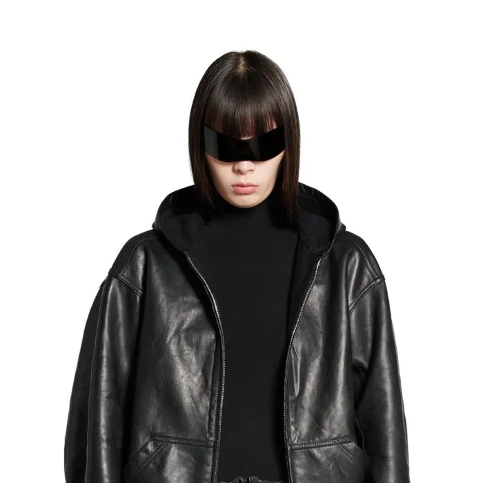 Balenciaga Coats and Jackets WomenMen Lined Zipup Hoodie Large Fit In Black Black Balenciaga Coats and Jackets WomenMen Lined Zipup Hoodie Large Fit In Black Black
