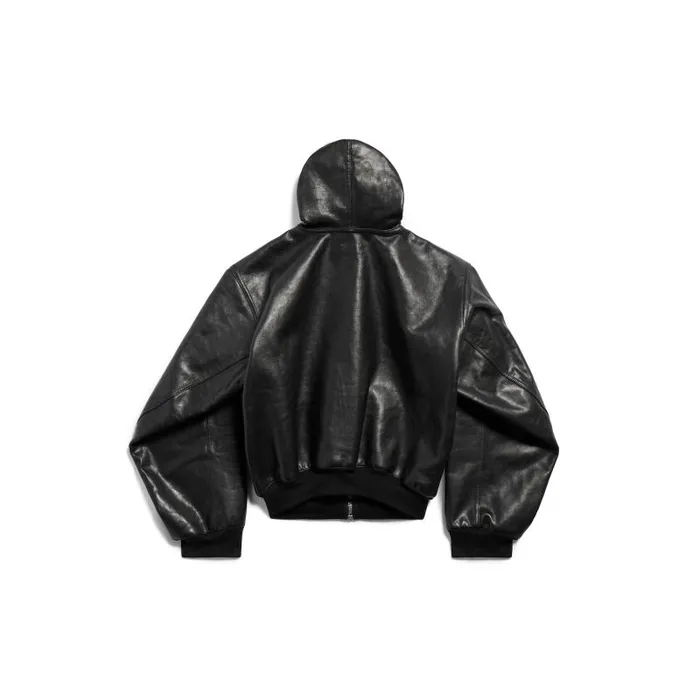 Balenciaga Coats and Jackets WomenMen Lined Zipup Hoodie Large Fit In Black Black Balenciaga Coats and Jackets WomenMen Lined Zipup Hoodie Large Fit In Black Black