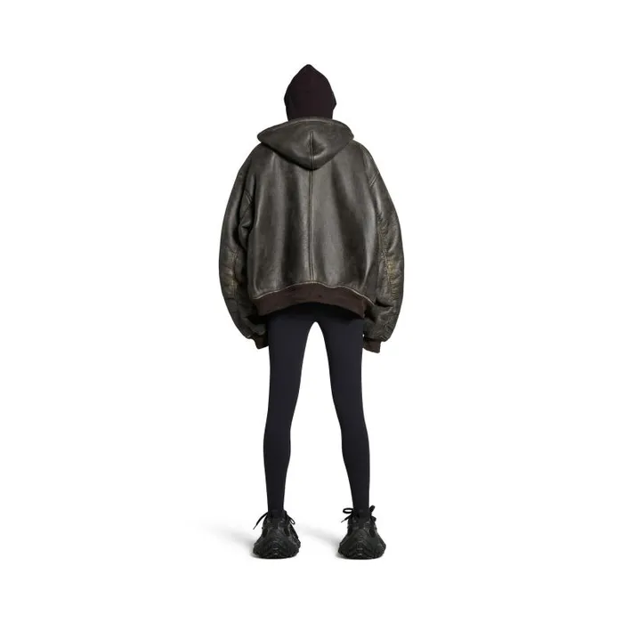 Balenciaga Coats and Jackets WomenMen Shearling Zipup Hoodie Large Fit In Brown Brown Balenciaga Coats and Jackets WomenMen Shearling Zipup Hoodie Large Fit In Brown Brown