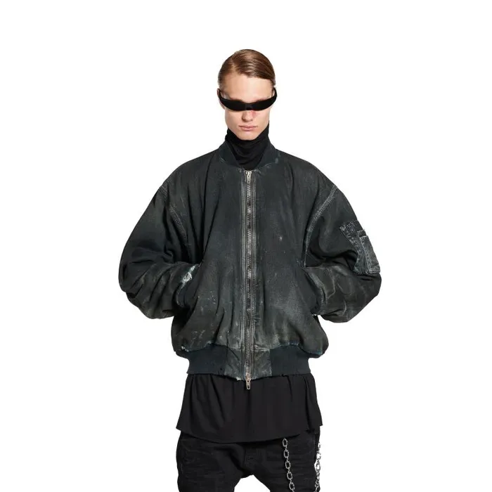 Balenciaga Coats and Jackets Women Women039s Bomber Jacket In Blue Blue Balenciaga Coats and Jackets Women Women039s Bomber Jacket In Blue Blue