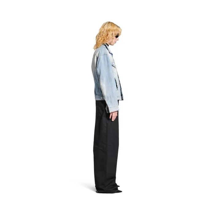 Balenciaga Coats and Jackets Women Women039s Standing Collar Jacket In Light Blue Light Blue