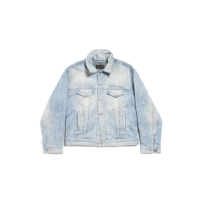 Balenciaga Coats and Jackets Women Women039s Standing Collar Jacket In Light Blue Light Blue