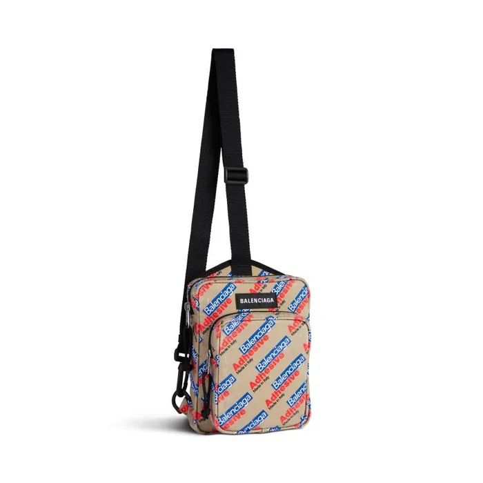 Balenciaga Crossbodies and Messengers Men Men039s Explorer Crossbody Messenger Bag In Beigeredblue Beigeredblue