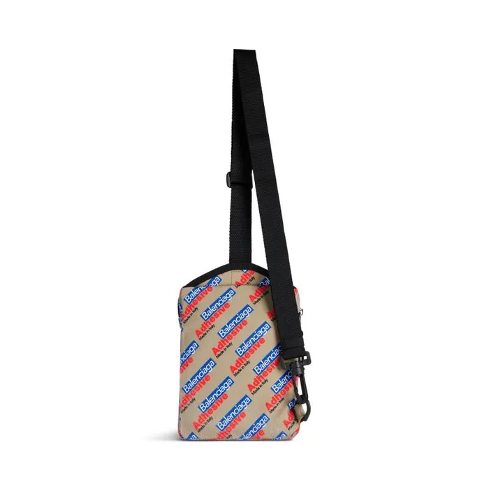 Balenciaga Crossbodies and Messengers Men Men039s Explorer Crossbody Messenger Bag In Beigeredblue Beigeredblue