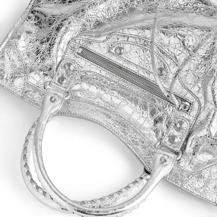 Balenciaga Handbags Women Women039s Le City Medium Bag Metallized In Silver Silver