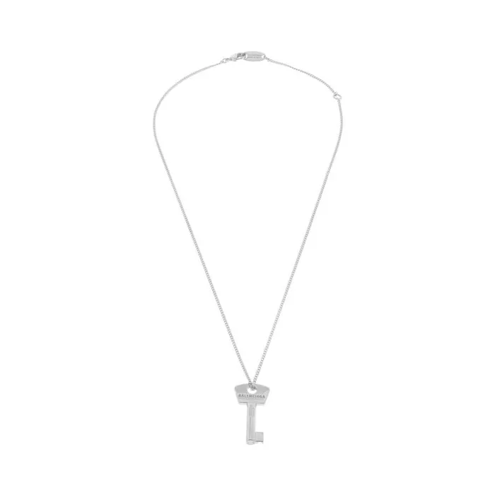 Balenciaga Jewelry WomenMen Amour Key Necklace In Silver Silver