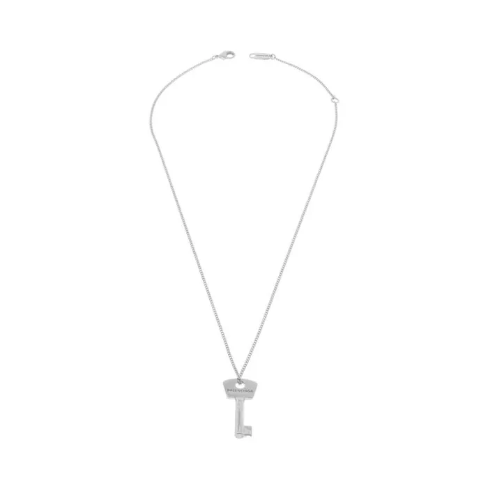 Balenciaga Jewelry WomenMen Amour Key Necklace In Silver Silver Balenciaga Jewelry WomenMen Amour Key Necklace In Silver Silver