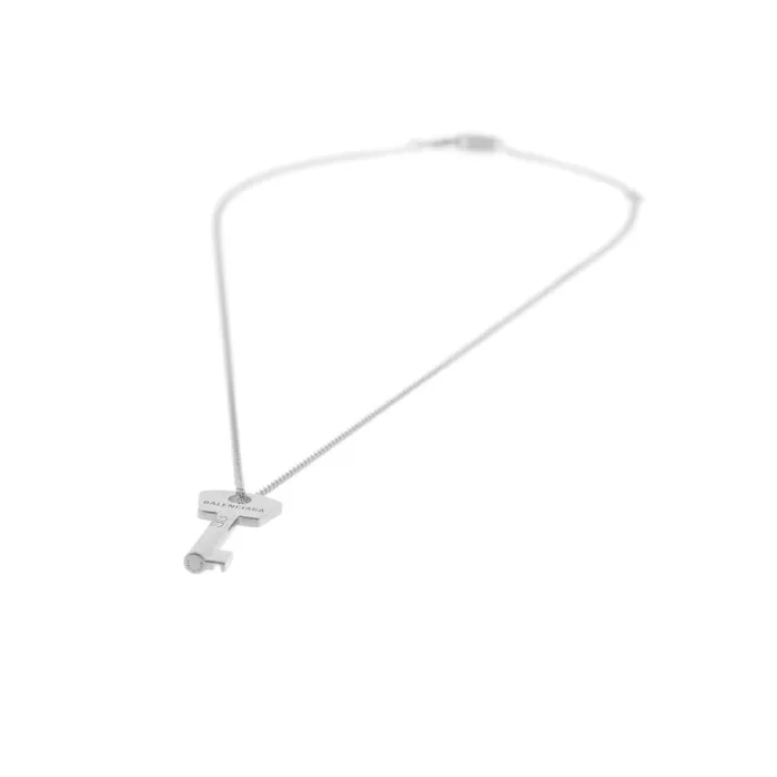 Balenciaga Jewelry WomenMen Amour Key Necklace In Silver Silver Balenciaga Jewelry WomenMen Amour Key Necklace In Silver Silver