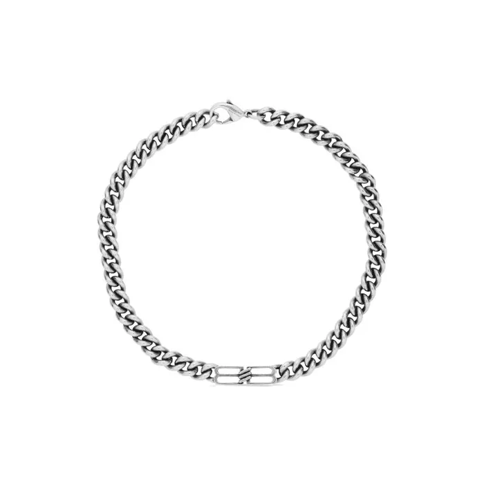 Balenciaga Jewelry WomenMen Bb Icon Gourmette Necklace In Antique Silver Antique Silver Balenciaga Jewelry WomenMen Bb Icon Gourmette Necklace In Antique Silver Antique Silver