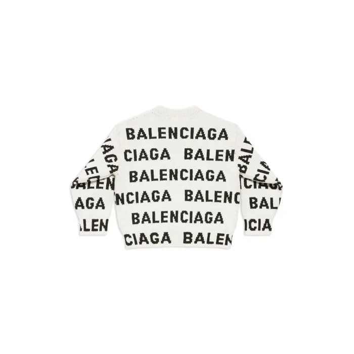 Balenciaga Kids WomenMen Kids 8211 Bal Horizontal Allover Sweater In Whiteblack Whiteblack Balenciaga Kids WomenMen Kids 8211 Bal Horizontal Allover Sweater In Whiteblack Whiteblack