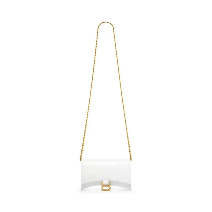 Balenciaga Mini Bags Women Women039s Hourglass Wallet On Chain Box In White White Balenciaga Mini Bags Women Women039s Hourglass Wallet On Chain Box In White White