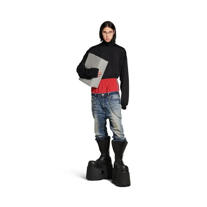 Balenciaga Pants Men Men039s Layered Jeans In Black Black