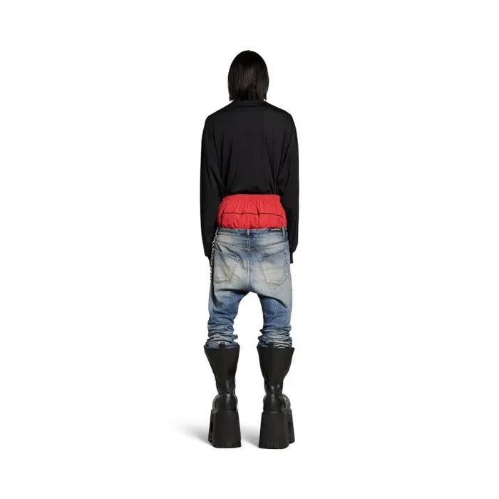 Balenciaga Pants Men Men039s Layered Jeans In Black Black