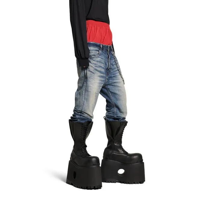 Balenciaga Pants Men Men039s Layered Jeans In Black Black