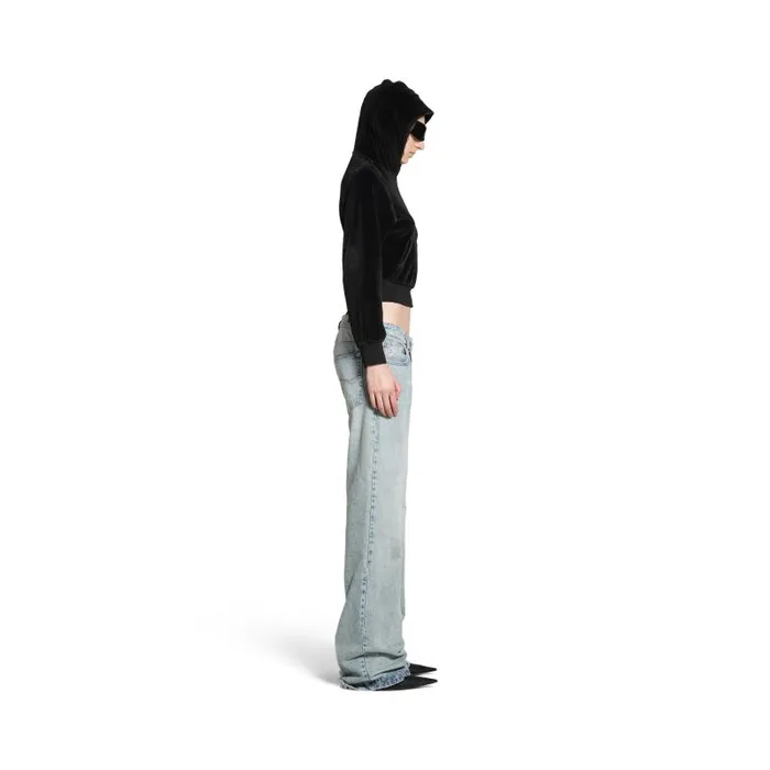 Balenciaga Pants WomenMen Low Waist Straight Pants In Light Blue Light Blue Balenciaga Pants WomenMen Low Waist Straight Pants In Light Blue Light Blue