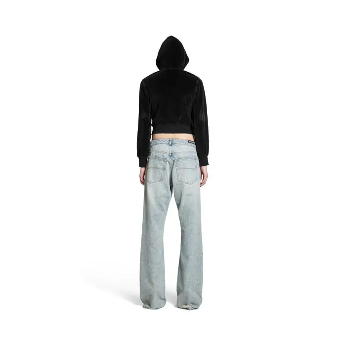 Balenciaga Pants WomenMen Low Waist Straight Pants In Light Blue Light Blue Balenciaga Pants WomenMen Low Waist Straight Pants In Light Blue Light Blue
