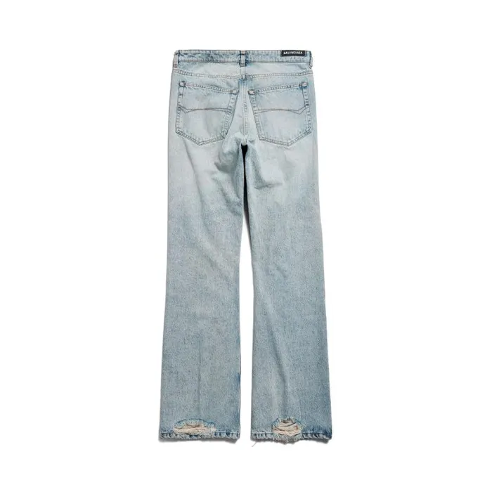 Balenciaga Pants WomenMen Low Waist Straight Pants In Light Blue Light Blue Balenciaga Pants WomenMen Low Waist Straight Pants In Light Blue Light Blue