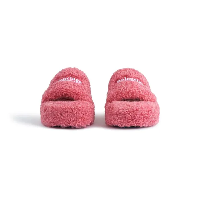 Balenciaga Sandals and Mules Women Women039s Furry Platform Sandal In Pink Pink Balenciaga Sandals and Mules Women Women039s Furry Platform Sandal In Pink Pink