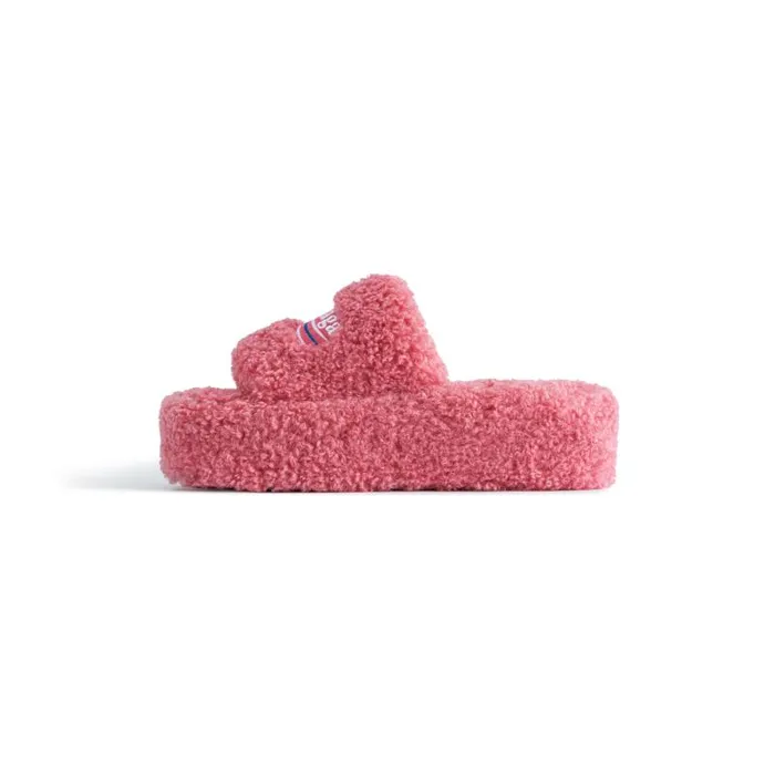 Balenciaga Sandals and Mules Women Women039s Furry Platform Sandal In Pink Pink Balenciaga Sandals and Mules Women Women039s Furry Platform Sandal In Pink Pink