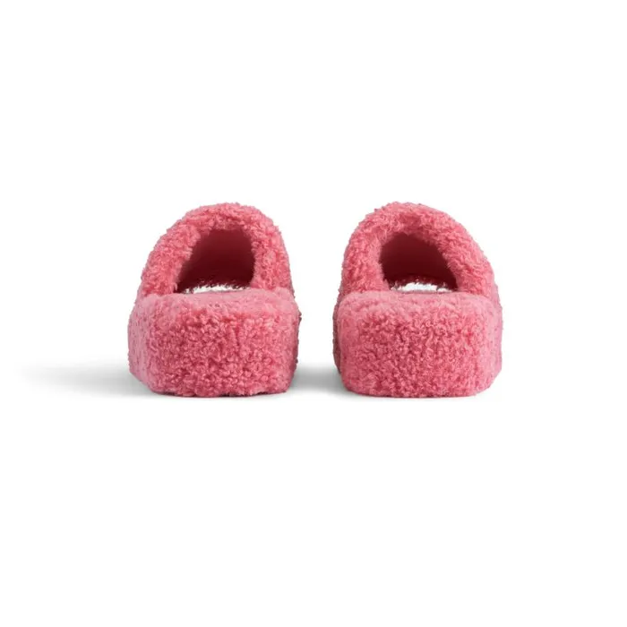 Balenciaga Sandals and Mules Women Women039s Furry Platform Sandal In Pink Pink Balenciaga Sandals and Mules Women Women039s Furry Platform Sandal In Pink Pink