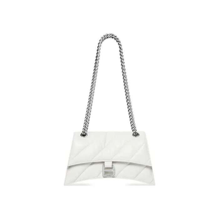 Balenciaga Shoulder Bags Women Women039s Crush Small Chain Bag Quilted In Optic White Optic White Balenciaga Shoulder Bags Women Women039s Crush Small Chain Bag Quilted In Optic White Optic White