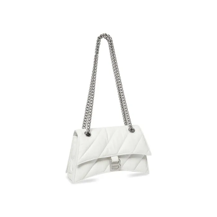 Balenciaga Shoulder Bags Women Women039s Crush Small Chain Bag Quilted In Optic White Optic White Balenciaga Shoulder Bags Women Women039s Crush Small Chain Bag Quilted In Optic White Optic White