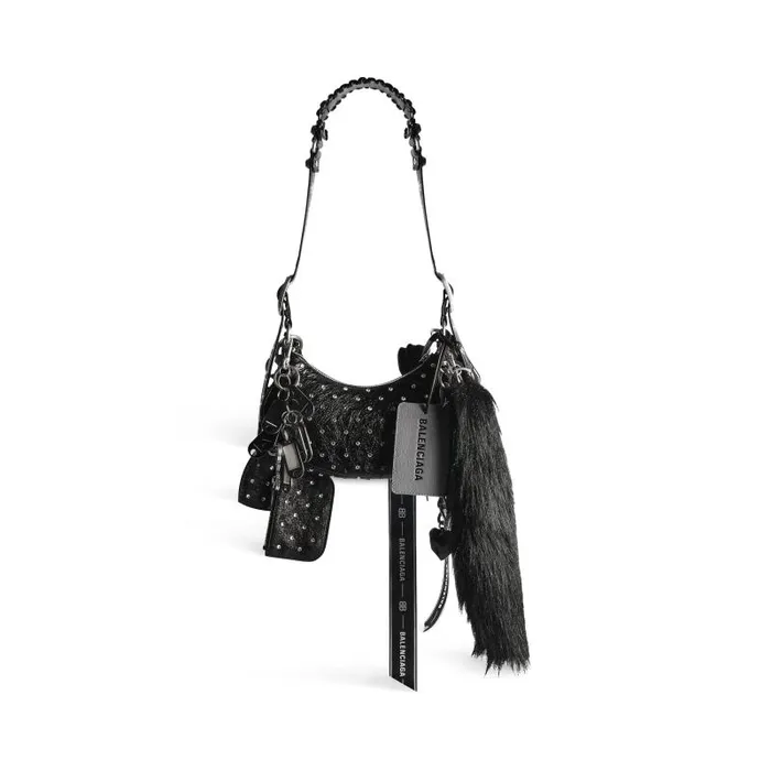 Balenciaga Shoulder Bags Women Women039s Le Cagole Collector Xs Shoulder Bag With Rhinestones In Black Black Balenciaga Shoulder Bags Women Women039s Le Cagole Collector Xs Shoulder Bag With Rhinestones In Black Black