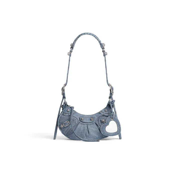 Balenciaga Shoulder Bags Women Women039s Le Cagole Xs Shoulder Bag Denim In Blue Blue Balenciaga Shoulder Bags Women Women039s Le Cagole Xs Shoulder Bag Denim In Blue Blue