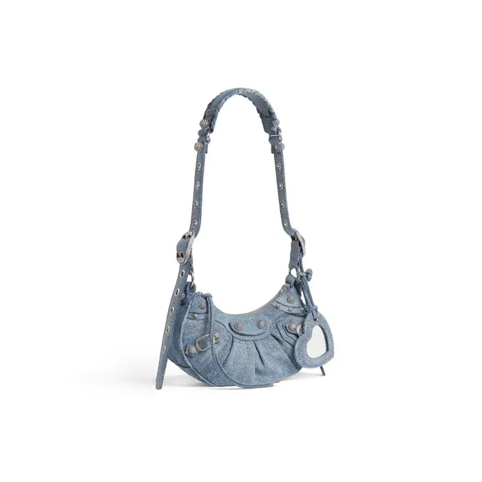 Balenciaga Shoulder Bags Women Women039s Le Cagole Xs Shoulder Bag Denim In Blue Blue Balenciaga Shoulder Bags Women Women039s Le Cagole Xs Shoulder Bag Denim In Blue Blue