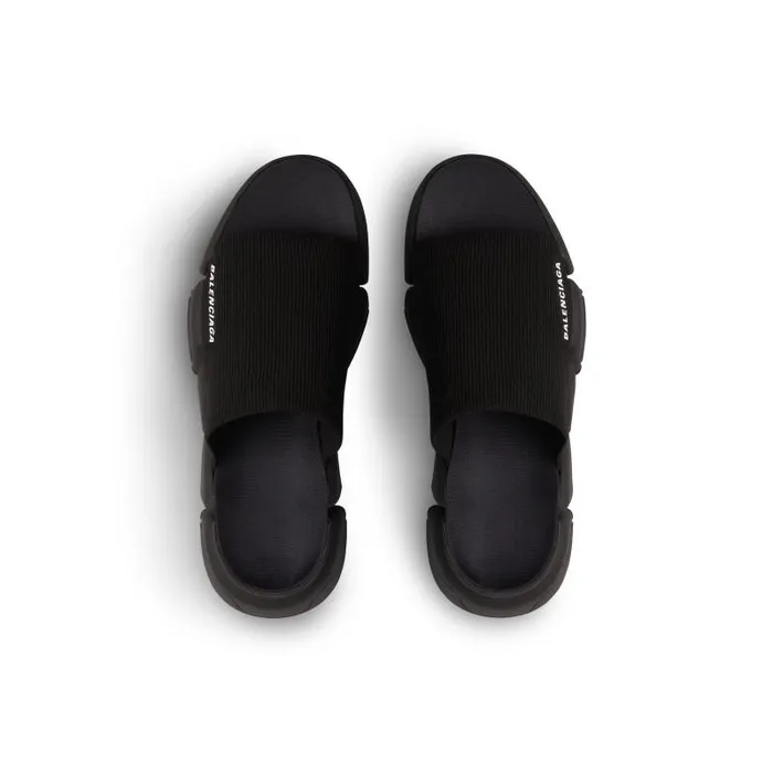 Balenciaga Sneakers Men Men039s Speed 20 Recycled Knit Slide Sandal In Black Black Balenciaga Sneakers Men Men039s Speed 20 Recycled Knit Slide Sandal In Black Black