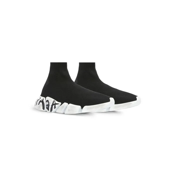 Balenciaga Sneakers Women Women039s Speed 20 Graffiti Recycled Knit Sneaker In Black Black Balenciaga Sneakers Women Women039s Speed 20 Graffiti Recycled Knit Sneaker In Black Black
