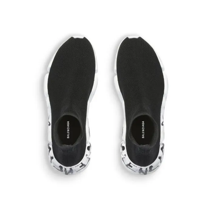 Balenciaga Sneakers Women Women039s Speed 20 Graffiti Recycled Knit Sneaker In Black Black Balenciaga Sneakers Women Women039s Speed 20 Graffiti Recycled Knit Sneaker In Black Black