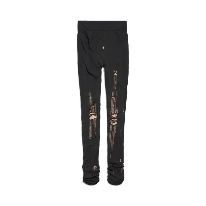 Balenciaga Socks and Tights Women Women039s Destroyed Tights In Blackbeige Blackbeige