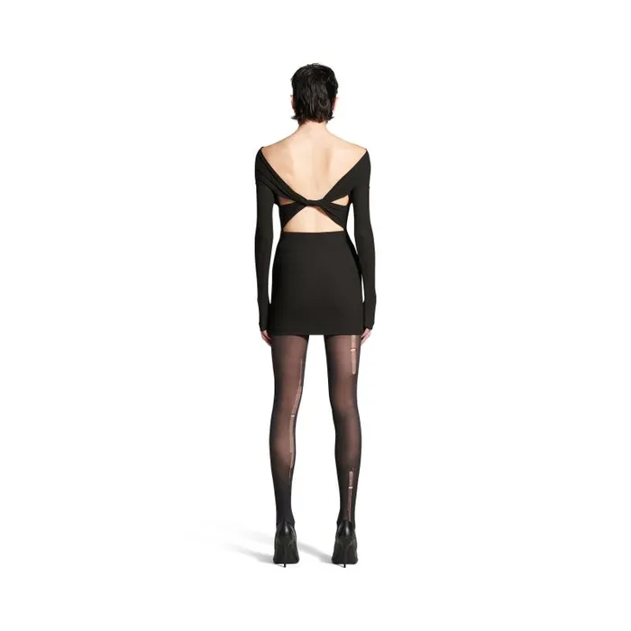 Balenciaga Socks and Tights Women Women039s Destroyed Tights In Blackbeige Blackbeige