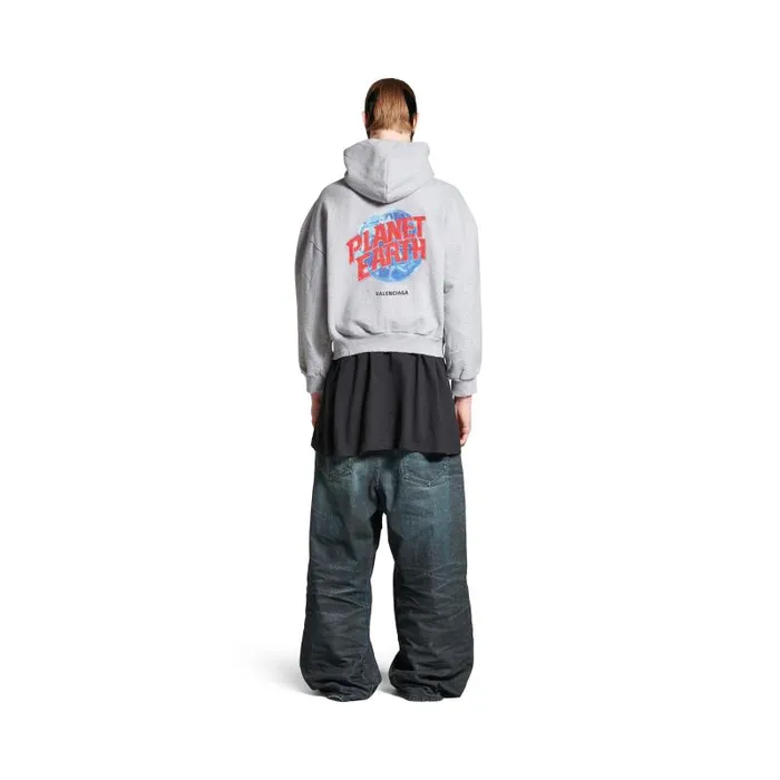 Balenciaga Sweatshirts and Hoodies Men Men039s Planet Earth Zipup Hoodie Regular Fit In Grey Grey Balenciaga Sweatshirts and Hoodies Men Men039s Planet Earth Zipup Hoodie Regular Fit In Grey Grey